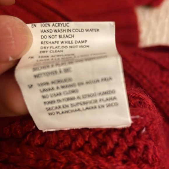 Le Temps Des Cerises Red Zipped up Sweater with Fur Lined Collar and Buckles - Picture 7 of 7